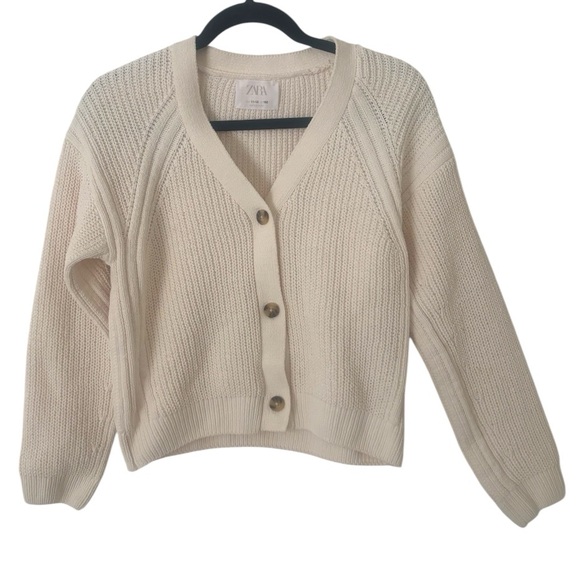 NWOT Zara Chunky Knit Cardigan - Picture 2 of 4